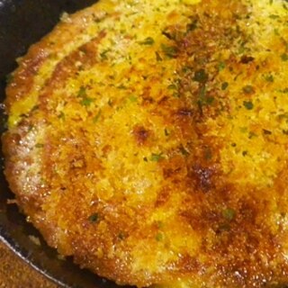 グリルパンで、大和芋卵パン粉焼き